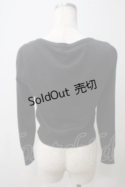 画像2: Emily Temple cute / ハートロゴ刺繍ラメニットカーディガン  黒 Y-25-05-25-102-ET-TO-SZ-ZY