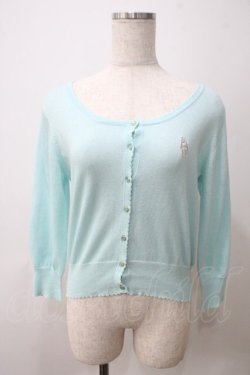 画像1: Emily Temple cute / 香水瓶刺繍ラメニットカーディガン  サックス Y-25-05-25-103-ET-TO-SZ-ZY