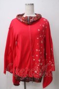 gouk / 桜プリント着物袖パーカー  赤 Y-25-05-25-107-GO-TO-SZ-ZY