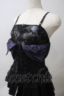 画像3: Qutie Frash / アシンメトリーコルセットビスチェ  黒 Y-25-05-25-109-QU-TO-SZ-ZY