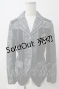Ozz Croce / チェック柄EMBジャケット  グレー Y-25-05-25-112-OO-JA-SZ-ZY