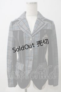 Ozz Croce / チェック柄EMBジャケット  グレー Y-25-05-25-112-OO-JA-SZ-ZY