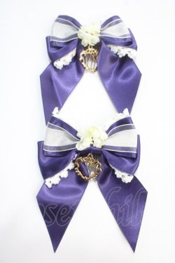 画像1: BABY,THE STARS SHINE BRIGHT / Pearl Bouquetミニリボンコーム  ネイビー Y-25-05-25-014-BA-AC-SZ-ZY