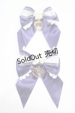 画像1: BABY,THE STARS SHINE BRIGHT / Pearl Bouquetミニリボンコーム  ネイビー Y-25-05-25-014-BA-AC-SZ-ZY