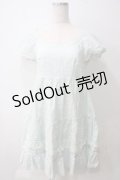 Emily Temple cute / 水玉パフ袖ワンピース  ミント Y-25-05-25-122-ET-OP-SZ-ZY