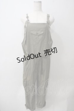 画像1: Jane Marple Dans Le Salon / キュプラコットンツイルサロペット M カーキ Y-25-05-25-124-JM-PA-SZ-ZY