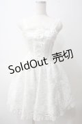 BABY,THE STARS SHINE BRIGHT / Victorian Secret KEY柄リボンリボンジャンパースカート  ホワイト Y-25-05-25-133-BA-OP-SZ-ZY