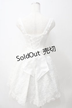 画像2: BABY,THE STARS SHINE BRIGHT / Victorian Secret KEY柄リボンリボンジャンパースカート  ホワイト Y-25-05-25-133-BA-OP-SZ-ZY