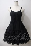 Victorian maiden / シフォンアンダードレス  ブラック Y-25-05-25-135-CL-OP-SZ-ZY