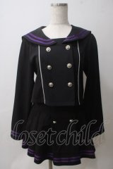 Amilige / セーラーセットアップ  ブラック×パープル Y-25-05-25-137-PU-OP-SZ-ZT366