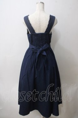 画像2: axes femme / バラ刺繍ジャンスカ  インディゴ Y-25-05-25-140-AX-OP-SZ-ZY