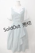 axes femme / 夜空刺繍襟ドッキングワンピース F ミント Y-25-05-25-153-AX-OP-SZ-ZI