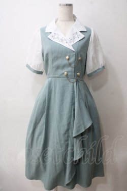 画像1: axes femme / 夜空刺繍襟ドッキングワンピース F ミント Y-25-05-25-153-AX-OP-SZ-ZY