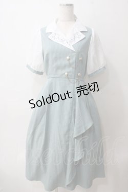 画像1: axes femme / 夜空刺繍襟ドッキングワンピース F ミント Y-25-05-25-153-AX-OP-SZ-ZI