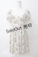 axes femme / 花柄オフショルワンピース  キナリ Y-25-05-25-155-AX-OP-SZ-ZY