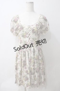 画像1: axes femme / 花柄オフショルワンピース  キナリ Y-25-05-25-155-AX-OP-SZ-ZY