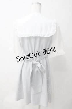 画像2: Amavel / ハートリボンチェック切替ワンピース F サックス Y-25-05-25-156-CA-OP-SZ-ZY