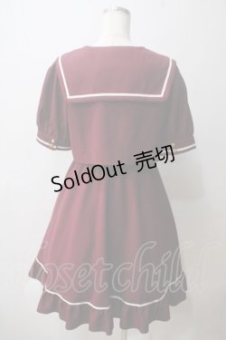 画像2: Amavel / Dreamingセーラーワンピース F ボルドー Y-25-05-25-157-CA-OP-SZ-ZY