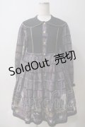 metamorphose / 黒猫の秘密の研究室シャツワンピース  アメジスト Y-25-05-25-160-ME-OP-SZ-ZY