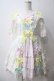 画像1: BABY,THE STARS SHINE BRIGHT / はるちゃんの花舞うEternal Gardenワンピース  ホワイト Y-25-05-25-161-BA-OP-SZ-ZY (1)