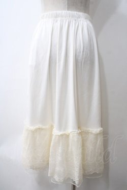 画像2: axes femme / 繊細レースミディ丈ペチスカート M 生成り Y-25-05-25-167-AX-SK-SZ-ZY