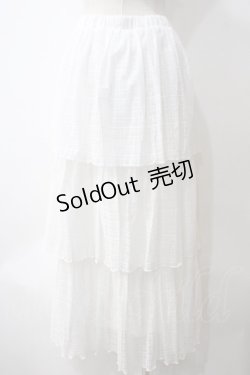 画像2: merry jenny / checkチュールティアードスカート F オフホワイト Y-25-05-25-168-LO-SK-SZ-ZY