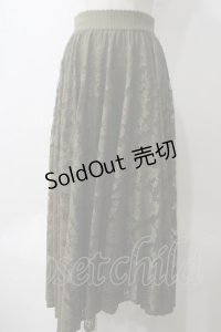 axes femme / レースサーキュラースカート  カーキ Y-25-05-25-173-AX-SK-SZ-ZT142