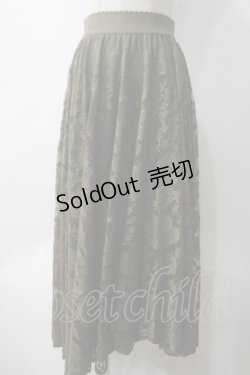 画像1: axes femme / レースサーキュラースカート  カーキ Y-25-05-25-173-AX-SK-SZ-ZT142