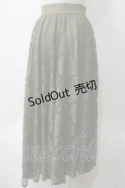 画像2: axes femme / レースサーキュラースカート  カーキ Y-25-05-25-173-AX-SK-SZ-ZT142