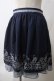 画像1: axes femme POETIQUE / メルヘン刺繍スカート M 紺 Y-25-05-25-175-AX-SK-SZ-ZY (1)
