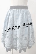 axes femme / トランプメルヘン柄スカート M サックス Y-25-05-25-176-AX-SK-SZ-ZY