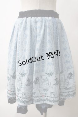 画像2: axes femme / トランプメルヘン柄スカート M サックス Y-25-05-25-176-AX-SK-SZ-ZY