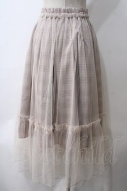 画像2: Ank Rouge / チュールレイヤードスカート M ベージュ Y-25-05-25-179-CA-SK-SZ-ZY