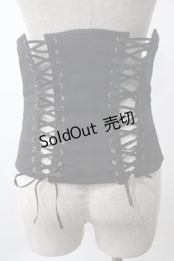 画像2: BPN / サイド編み下げコルセット M 黒 Y-25-05-25-182-GO-ZA-SZ-ZY