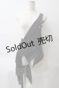 ALGONQUINS / ワンショルダー変形ベスト F 黒 Y-25-05-25-183-AL-TO-SZ-ZY