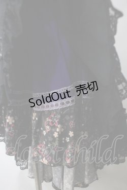 画像3: gouk 雅 / 和柄バッスルスカート  黒×紫 Y-25-05-25-184-GO-SK-SZ-ZY