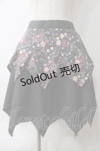gouk / 和柄切替2段スカート  黒 Y-25-05-25-185-GO-SK-SZ-ZY