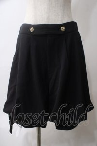 Princess Chronicles / 黒兎のお嬢様ハーフパンツ XL ブラック Y-25-05-25-186-PU-PA-SZ-ZY