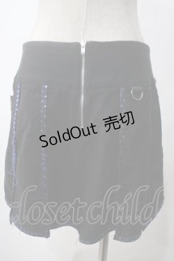 画像2: Ozz Croce / 龍ptチャイナスカート  黒×青 Y-25-05-25-190-OO-SK-SZ-ZY