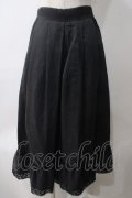 axes femme / フリルワイドパンツ  黒 Y-25-05-25-200-AX-PA-SZ-ZY