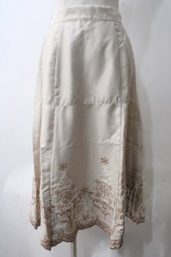 画像1: axes femme / カラー刺繍スカート  ベージュ Y-25-05-25-202-AX-SK-SZ-ZY