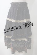 axes femme / ドット花柄スカート  紺 Y-25-05-25-204-AX-SK-SZ-ZY