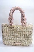 Maison de FLEUR / パールフリルハンドルカゴバッグ F ピンク Y-25-05-25-038-LO-BG-SZ-ZY