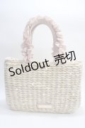 Maison de FLEUR / パールフリルハンドルカゴバッグ F ピンク Y-25-05-25-038-LO-BG-SZ-ZY