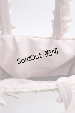 画像3: Maison de FLEUR / パールフリルハンドルカゴバッグ F ピンク Y-25-05-25-038-LO-BG-SZ-ZY