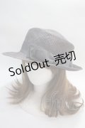 Jane Marple / リボンストローハット  グレー Y-25-05-25-043-JM-AC-SZ-ZT-K004