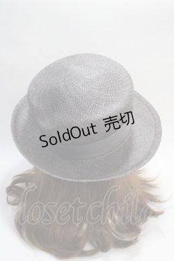 画像3: Jane Marple / リボンストローハット  グレー Y-25-05-25-043-JM-AC-SZ-ZT-K004