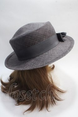画像4: Jane Marple / リボンストローハット  グレー Y-25-05-25-043-JM-AC-SZ-ZY