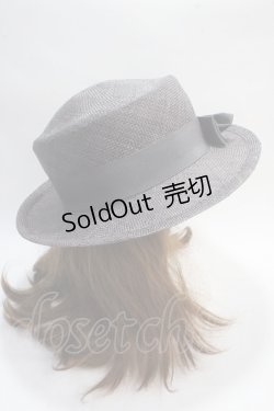 画像4: Jane Marple / リボンストローハット  グレー Y-25-05-25-043-JM-AC-SZ-ZT-K004