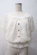 axes femme / 総レースプルオーバー M 白 Y-25-05-29-001-AX-TO-SZ-ZY